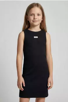 Calvin Klein Jersey Kleid Slim Fit Ärmellos (LVCKSJH07G) schwarz