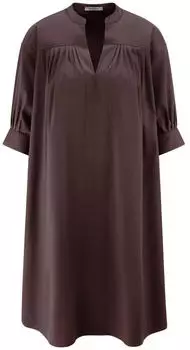 Peter Hahn Kleid überschnittener Schulter braun (120154)