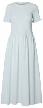 Selected Puff Sleeve Dress (16101438) hellblau