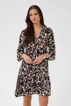 Kaffe KAEverly Kleid black coffee/turtledove flower