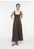 Comma Kleid im Fabricmix mit Popeline-Rock und Eingrifftaschen braun (2182683.8943)
