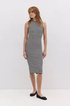 No Matter What No Matter What Mini Dress Midi Dress with Slit schwarz/weiß