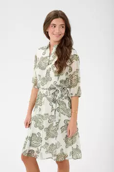 Cream CRSamira Shirt Dress dunkelgrün/weiß