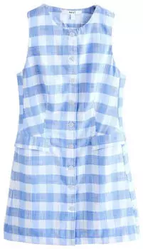 Next Fashion Women's Dress blau/weiß