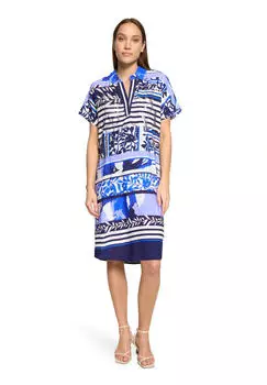 Betty Barclay Sommerkleid mit &uuml;berschnittenen &Auml;rmeln (18831407) blau/wei&szlig;