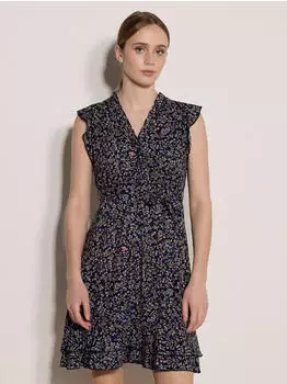 Apricot Painted Banana Leaf Kleid (65980747) lila