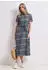 Street One Midi-Kleid mit Zick-Zack-Muster Blau (A14483437606)