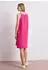 Street One Knielanges Kleid mit Split Neck aus Leinen Pink (A14475817281)