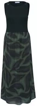 Street One Structured Mix Dress with Detail (A144907) deep bound green