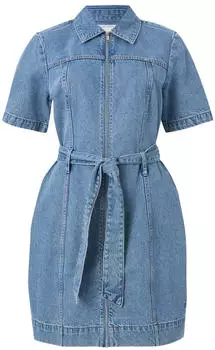 Calvin Klein Belted Shirt Dress Radio Blues Regular Fit Jeanskleid (LV047G738GYRC006) blue denim