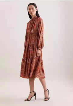 Seidensticker Sommerkleid 1/1 Stehkragen Druck (60.851520) orange