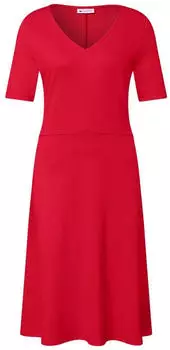 Street One Jerseykleid aus Viskose, Lockere Passform (A144967) salsa red