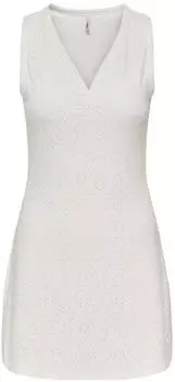 Only ONLSMILLA Life S/S Cutline Dress Kleid (64801944) cloud dancer