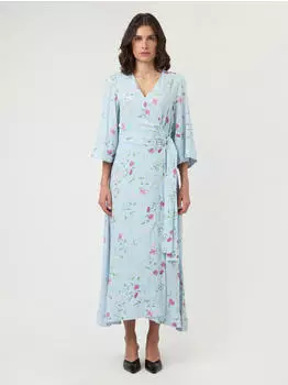 Y.A.S YASSAVANNA 3/4 Wrap Long Dress A-Linien-Kleid (26040885) skyway/botalia