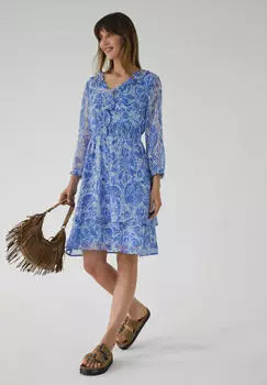 Street One Knielanges Kleid mit floralem Print (F144863) eventide blue