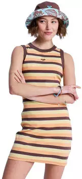 Roxy Iconic Days Stripes Strickkleid french roast hey day stripe