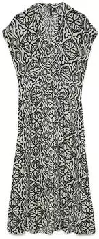 Vero Moda VMMENNY ÄrmellosesV-Ausschnitt Kurzkleid (20020567) elfenbein/schwarz