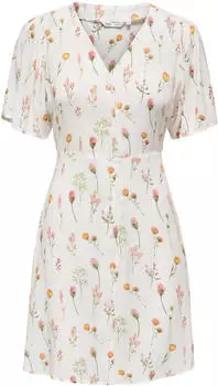 Only ONLEVIDA Kurzes Kleid Regular Fit elfenbein/apfel/rosa/rot