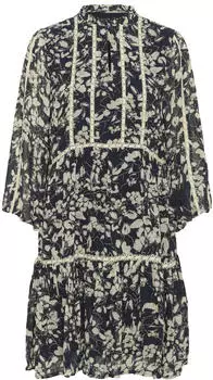 Part Two NibiPW Kleid Gerade Passform beige/marine