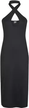 Urban Classics Ladies Long Racerback Rib Dress (TB7499) schwarz