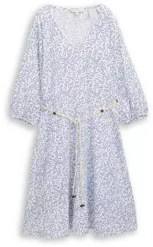 Tom Tailor Blusenkleid mit Leinenanteil (1051251) weiß