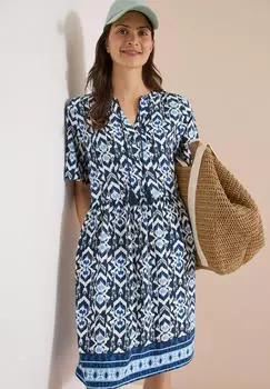 Cecil Flower Print Dress Midi Dress universal blue