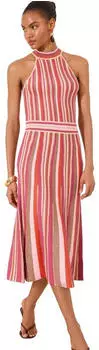 Lipsy Kleid Slim Fit creme/gold/hummer/magenta
