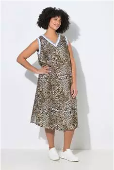 Angel of Style Midi dress A-Linie ärmellos Leopardenmuster (72408346) himmelblau