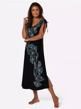 Witt Weiden Strandkleid Sommerkleid Ärmellos schwarz-topas