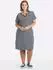 Sheego Jerseykleid (222269) tiefblau/weiß