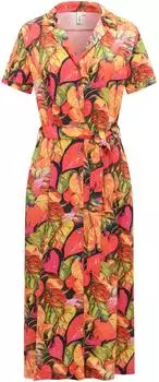 Ragwear Sawira Long Print Gemustertes Midikleid mit Knopfleiste (2611-20029-8009) multi combo