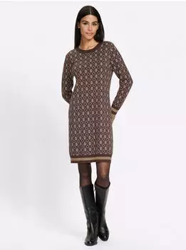 Heine Strickkleid (15120616) schoko/rauchblau