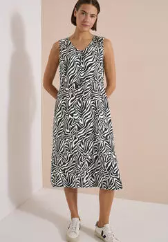 Cecil Jersekleid mit V-Ausschnitt und Print (B144832) palm breeze green