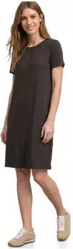 Street One Frauen Knielanges Jerseykleid mit Rundhals in Braun Gr: (A14504017874)