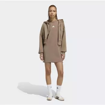 Adidas W 3S T DRE Shirtkleid (32038322) khaki six/weiß
