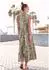Lascana Maxikleid mit Animalprint (40982019) grün/taupe
