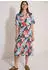 Cecil Midi Dress mit Split Neck und Print (B144956) light alabaster white