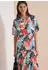 Cecil Midi Dress mit Split Neck und Print (B144956) light alabaster white