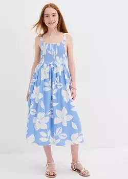 bonprix Midi Dress (92933095) mittelblau/weiß floral