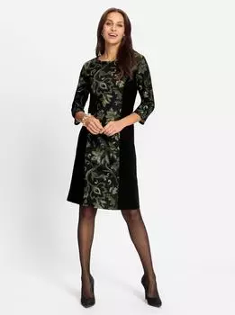 Witt Weiden Jersey-Kleid (275453) schwarz-oliv-bedruckt