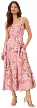 Lipsy Midi Dress with Embellished Stone Detail (V1578212) mischfarben/rosa