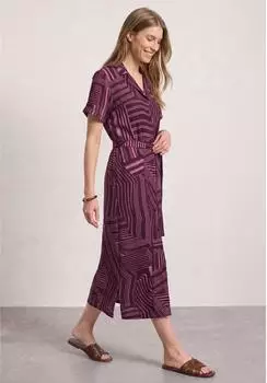 Street One Midi Dress with Bowling Collar (A145018) blush berry