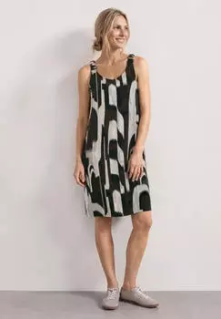 Street One Knielanges Kleid mit gerafften Tr&auml;gern (A144965) espresso brown