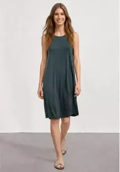 Street One Knielanges Kleid mit Rundhals und Knopfdetail (A14501318196)