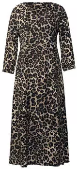 Street One Gemustertes Midi-Kleid (A144498) schwarz