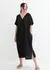 bonprix Pure Linen Kaftan Dress schwarz