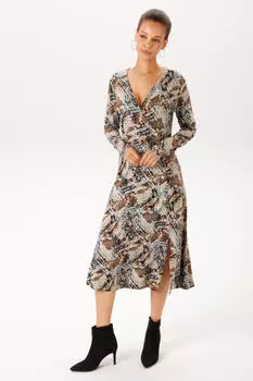 Aniston Maxikleid mit Batikblumen (38511343) hellbeige/braun/hellblau/schwarz