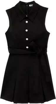 Koton Plissiertes A-Linien Minikleid schwarz