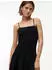Tommy Hilfiger Midi Kleid mit Flatterärmeln und rundem Ausschnitt Scuba Crepe mit Gürtel (DW0DW23488) schwarz
