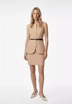Koton Kleid aus Viskose beige